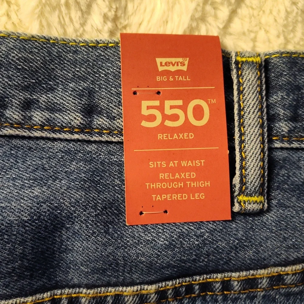 Levi's 550 men's denim blue jeans size 48x30 nwt